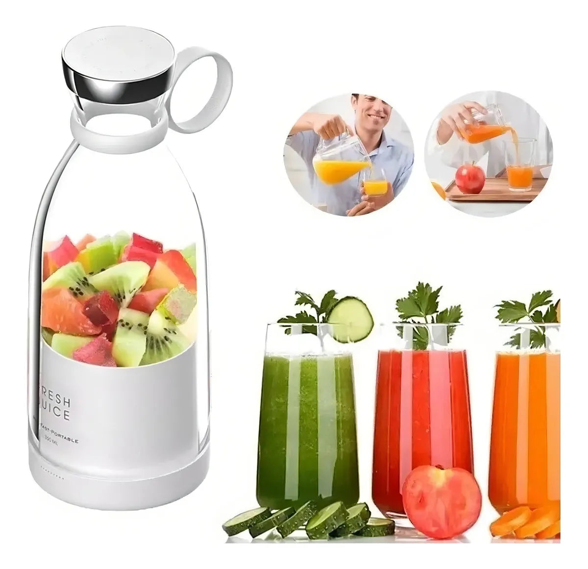 Botella Batidora Portátil Freshjuice + ENVIO GRATIS
